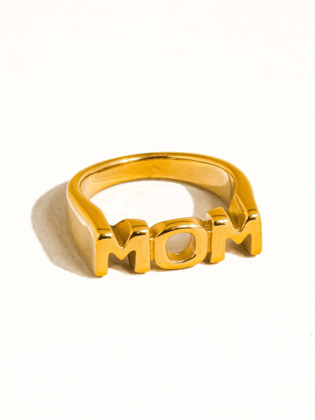 Angel 18K Gold Non-Tarnish Mom Ring