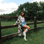 Cream & Black Western Cardigan