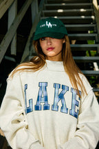 Reversible 'LAKE & MOUNTAIN' Mock-neck Sweatshirt