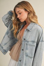 Vintage Wash Pleated Back Jacket