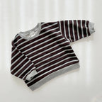 Kids Soft French Terry Cotton Stripe Sweatshirt