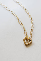 Open Heart Necklace - Gold
