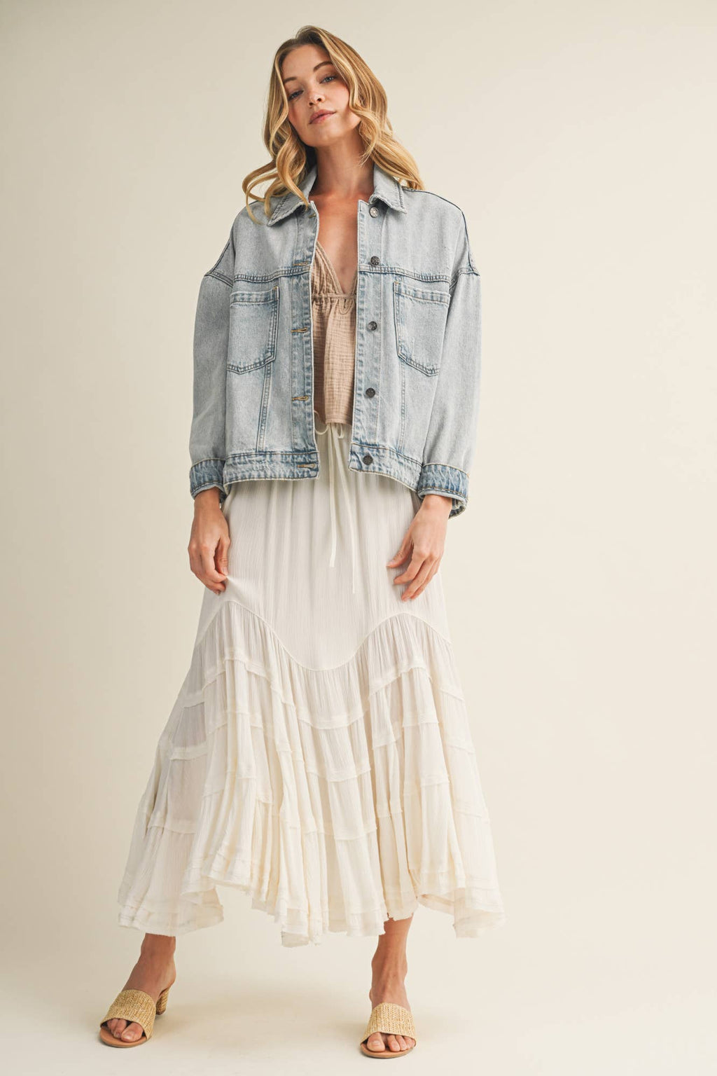 Vintage Wash Pleated Back Jacket