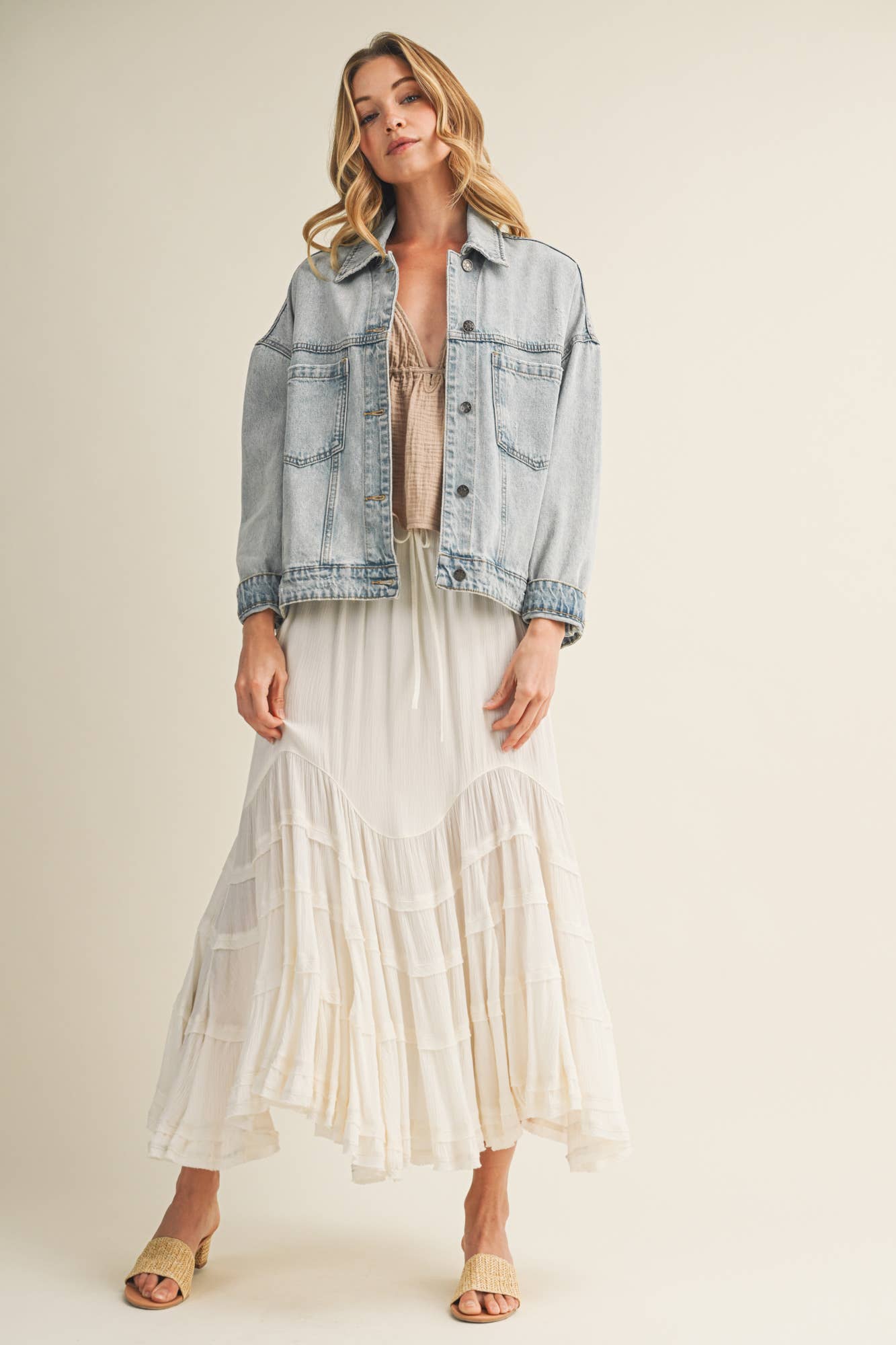 Vintage Wash Pleated Back Jacket