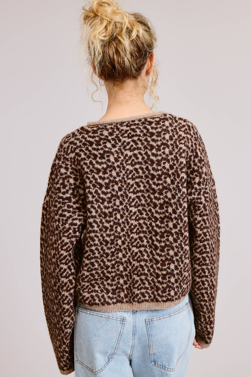 Cheetah Print Knit Cardigan