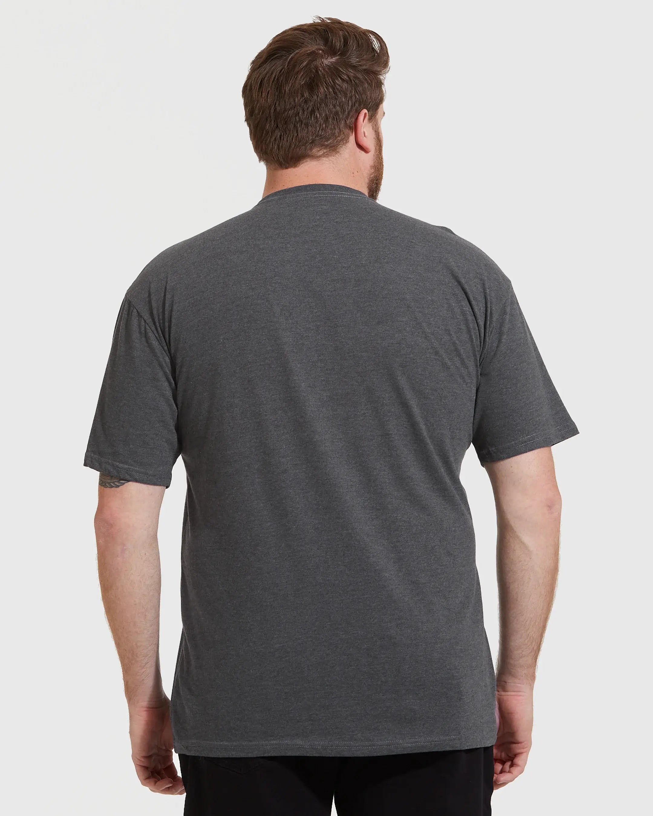 Short Sleeve T-Shirt | Crew Neck | Heather Charcoal Gray