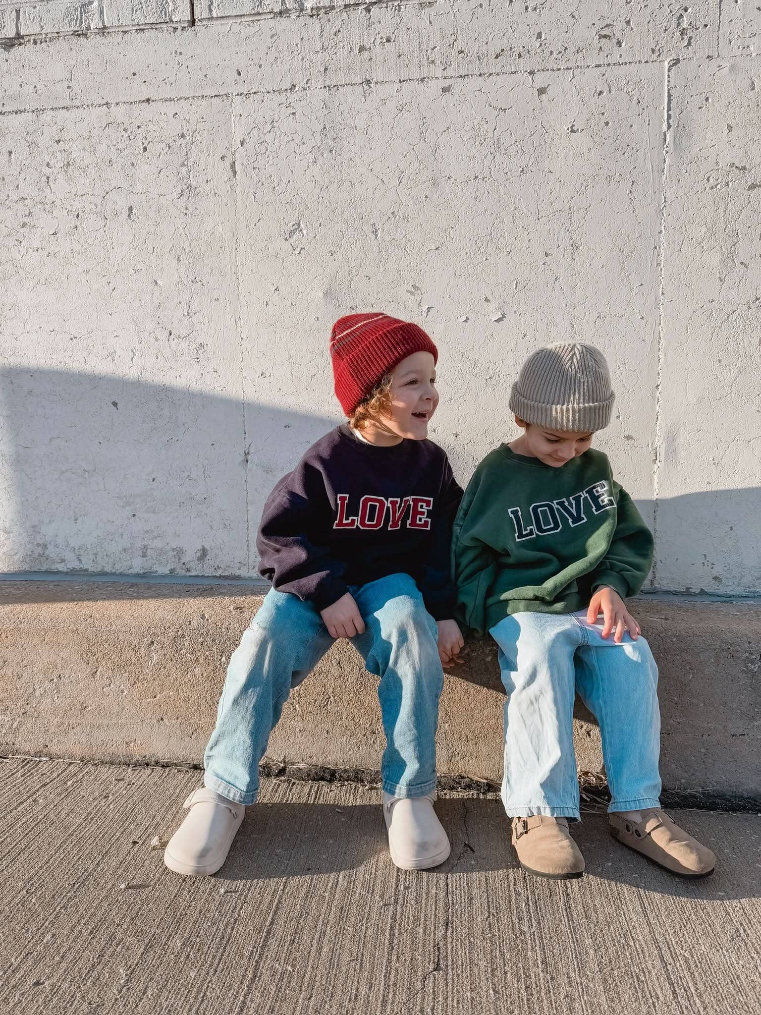 Toddler Corduroy Embroidery LOVE Sweatshirt