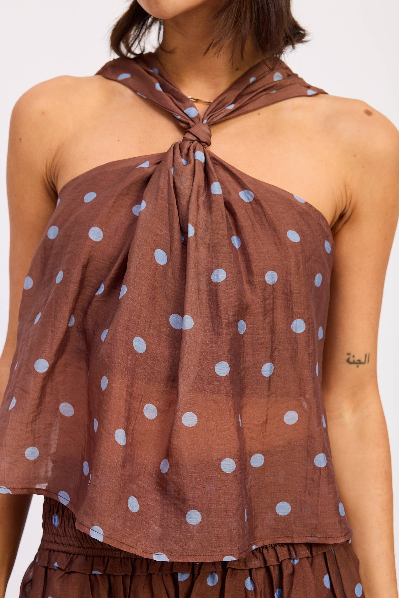 POLKA DOT TIE SWING TOP
