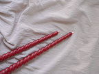 Twisted taper candle set | 11.5 inch | Beeswax & Soy Wax | Red
