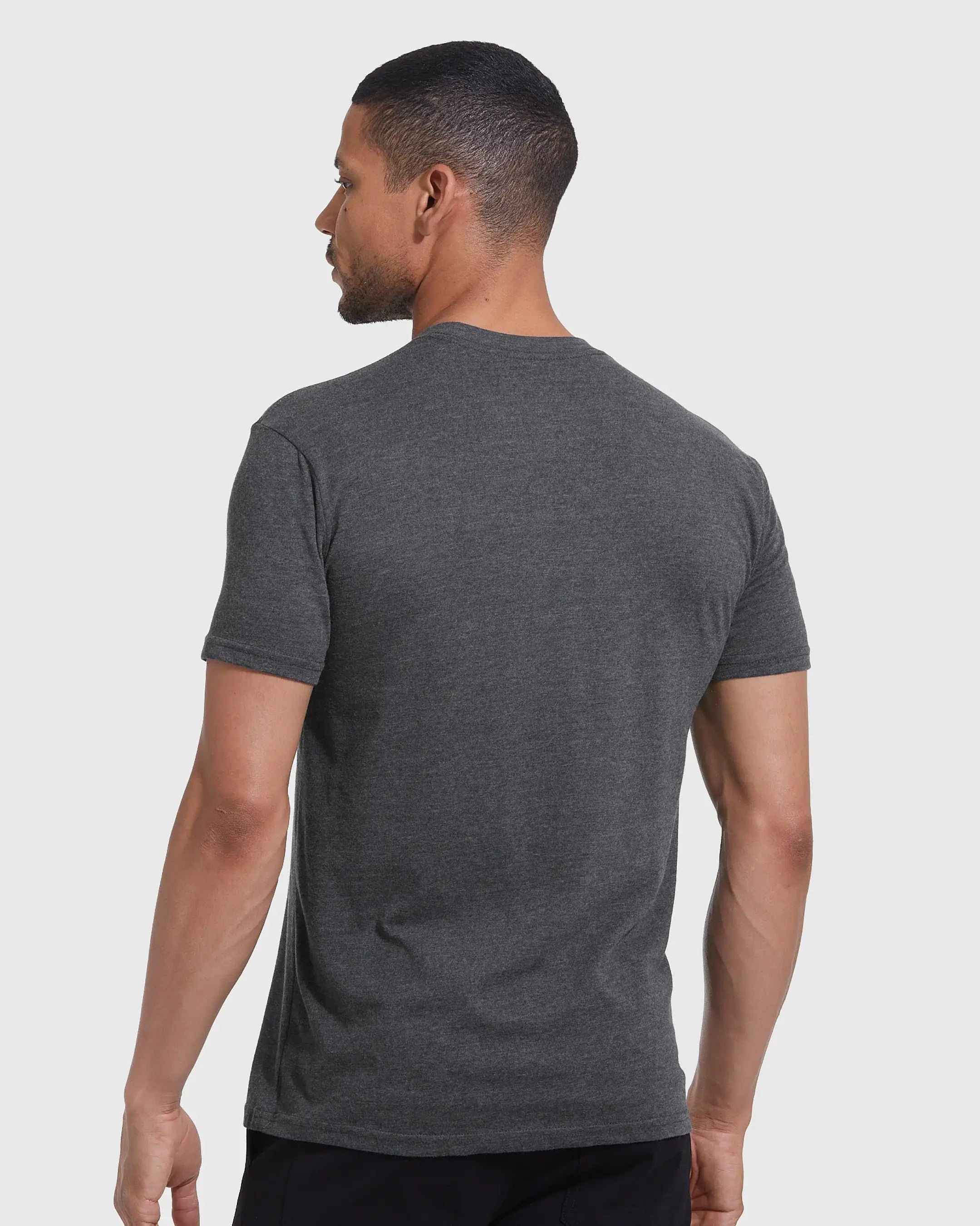 Short Sleeve T-Shirt | Crew Neck | Heather Charcoal Gray