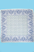 LARGE FLORAL TOILE PRINT BANDANA SCARF