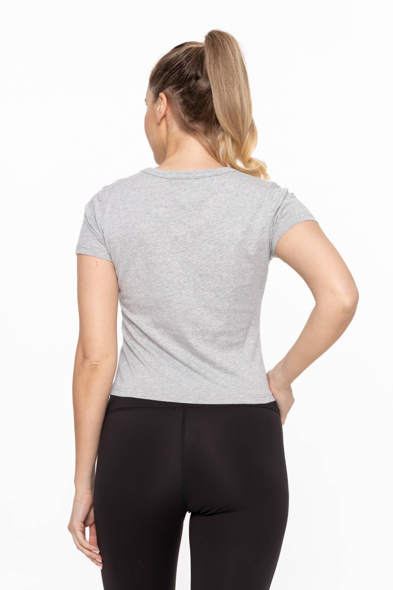 Essential Cotton Baby Tee: HEATHER GREY