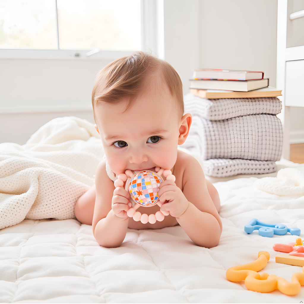 Disco Ball Baby Teether Ring