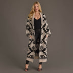 Cream & Black Western Cardigan