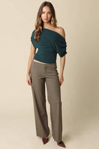 Carina Draped One Shoulder Top