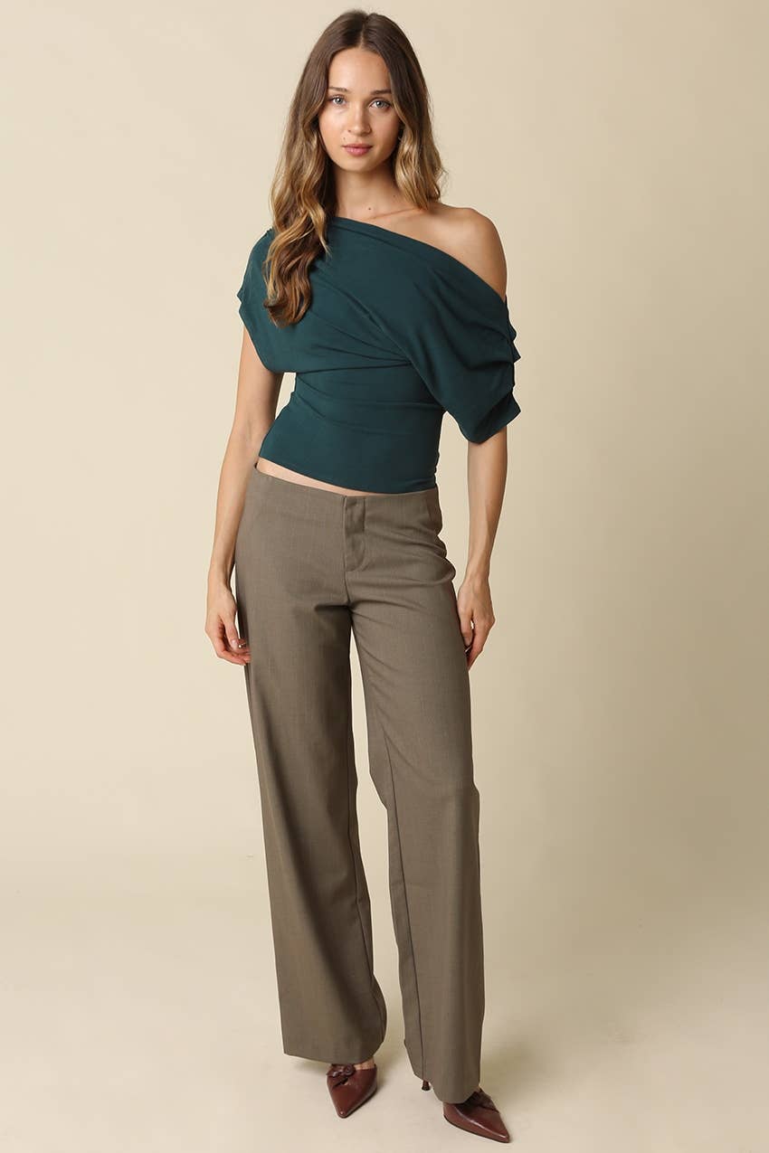 Carina Draped One Shoulder Top
