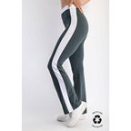 BUTTER SOFT SIDE STRIPE FLARE LEGGINGS